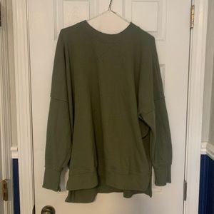 AERIE Womens Waffle Knit Sweatshirt